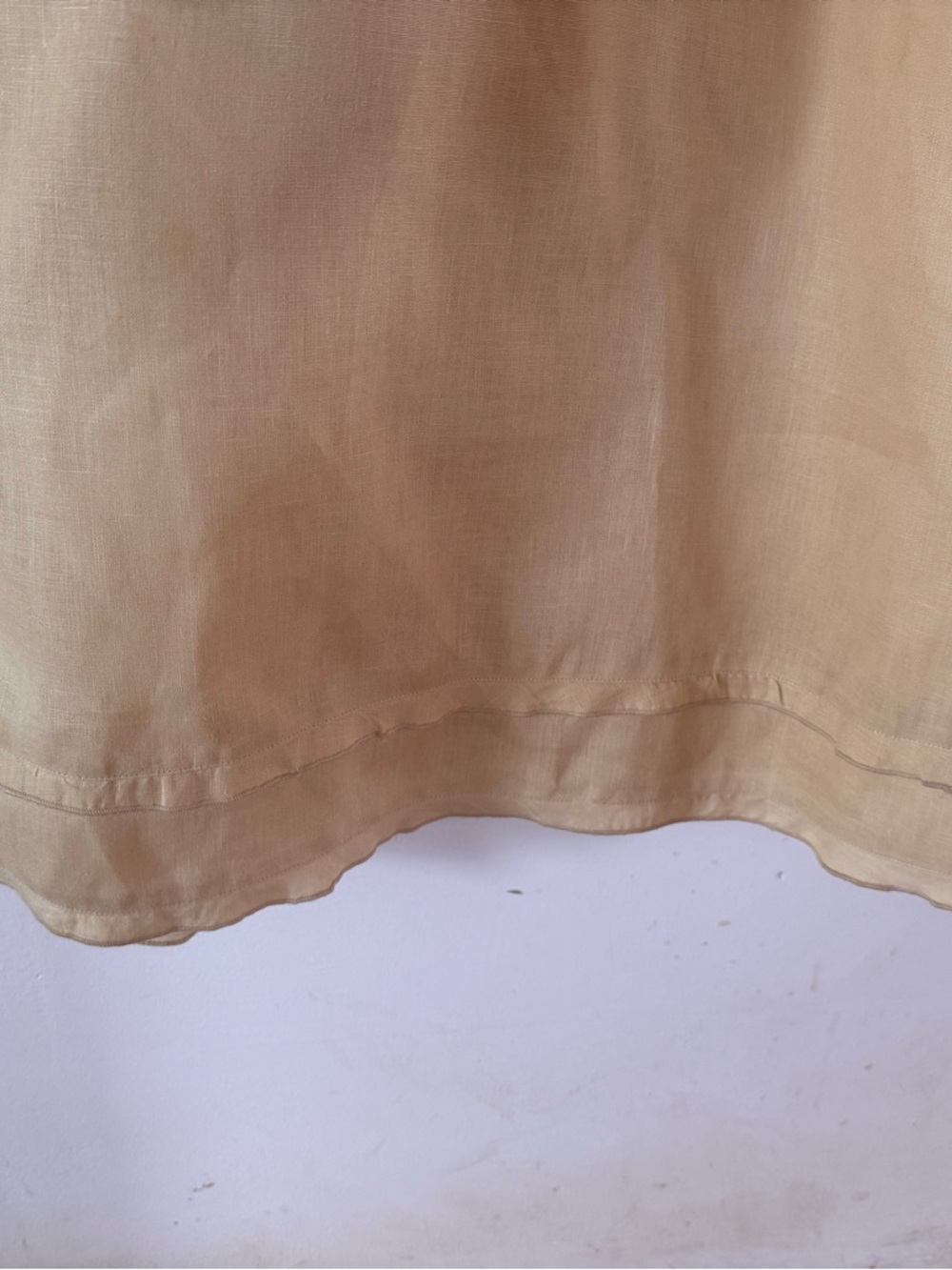 Liz Claiborne Women’s 2X Linen Midi Skirt Classic Career Natural Quiet Luxury - Picture 2 of 6
